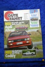 Gute Fahrt 12/82 Audi 80 & Coupe Allrad VW Golf Caddy Wasserboxer im Bus T3