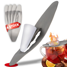 Kela Mini-Feuerzange Picco 4 Stück Zuckerzange klein Feuerzangenbowle Edelstahl