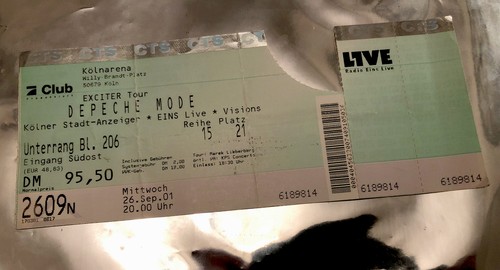Depeche mode ticket exciter - mode, 'exciter
