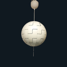 IKEA PS 2014 Star Wars Kugel Hängelampe Weiß Chrom Effekt für Trekkies Top