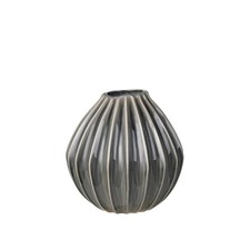 Broste Copenhagen  Wide Vase L Smoke Grey