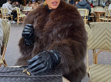 *** GLAM JACKE KUNSTPELZ LILA