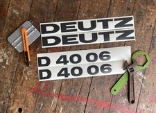 + Deutz D4006 / Sticker / Label / Aufkleber / Emblem / Motorhaube / schwarz +