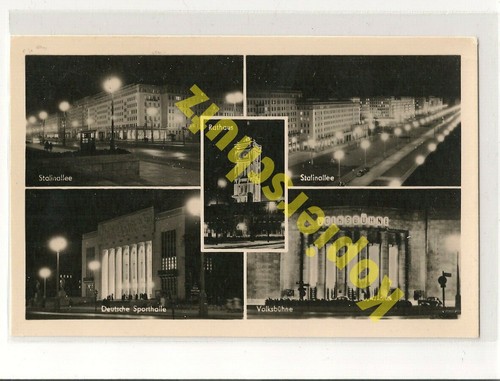 Berlin ost bei nacht - ak,
