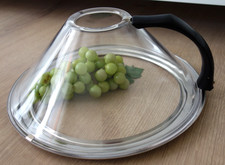 Brathaube Pfannen Spritzschutz Glas 24 - 28 cm