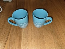 Geschenkset Tassen, türkis, my tea & my coffee, insgesamt 2 Stück