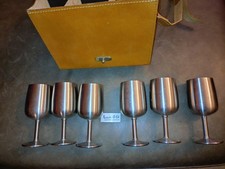 Edelstahl Weinprobe Gläser & Leder Tragetasche Stck 6 Picknick BULK056