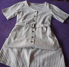 Marken"FRANSA"Tolles Leinen-Optik Kleid BW/Viskose Gefüttert GR:S⚠️s.MAß! neuw.