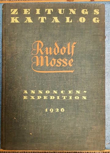 1926 zeitungs katalog rudolf - zeitungs,