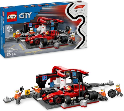 Lego city boxenstopp crew - lego, f1
