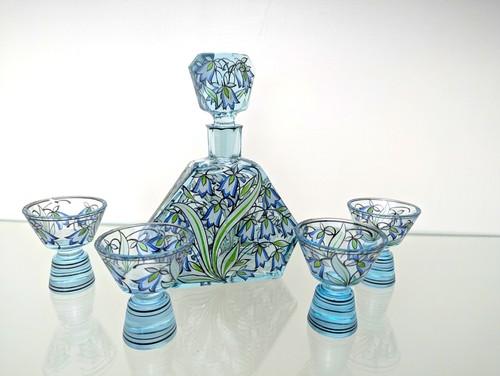 Böhmische art deco karaffe - art,