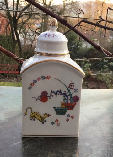 Meissen porzellan teedose - meissen,