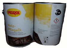 5 l Pigrol Holzpflegeöl Farblos  Hartöl Gartenmöbelöl Terrassenöl Teaköl 2 x2,5l