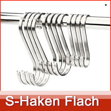 Edelstahl S-Haken Flach Metall Haken Küchenhaken Fleischerhaken Küchen Universal