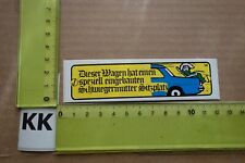 Alter Aufkleber Auto Spruch ...SCHWIEGERMUTTER SITZPLATZ