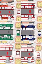Bastelbögen KT4D Erfurt div. Farbvarianten Maßstab 1:87 H0 Strassenbahn Tram