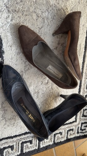 Vintage pumps echt leder - 2x,