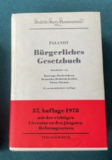 Palandt Bürgerliches Gesetzbuch BGB 37.Auflage 1978 Unbenutzt Top Zustand