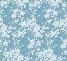 Wachstuchtischdecke "BLUE FLOWERS" in 1,4m Breite Länge wählbar  PVC