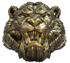 22g 3D Tigerkopf Natur Tier