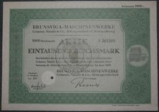 Brunsviga-Maschinenwerke Grimme, Natalis & Co., Aktiengesellschaft 1939 1000 RM