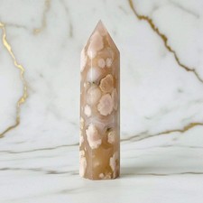 Kirschblüten Achat Obelisk