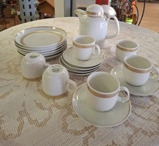 Arzberg Moccaservice Brasilia  Form Serical Design 19-teilig 3 Goldstreifen