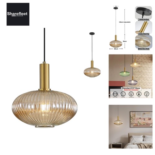 Modern vintage glass lampshade - vintage,