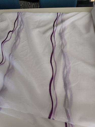 Voile scherli fein weiß lila - voile,