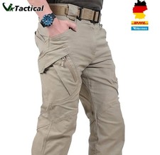Taktische Cargohose Herren Outdoor Wanderhose Tarnung Militärhose mit Taschen