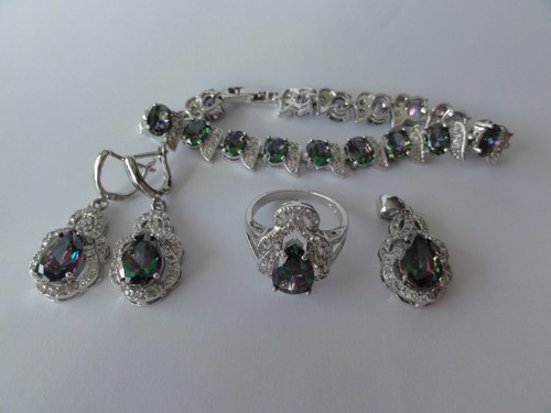 Silber schmuckset mit - silber, mystik