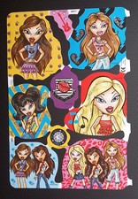 Glanzbilder Bogen MLP 2071  Mädchen Bratz mit Glitzer