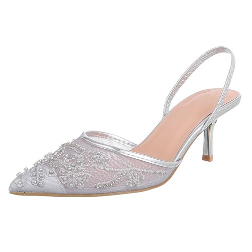 Damen abendschuhe mit perlen - abendschuhe,