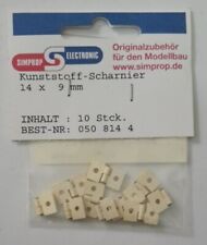 Simprop, Kunststoff-Scharnier, klein 14x9mm,  ArtNr. 0508144, unbenutzt