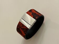COS Armband - Feuer Rot  - Reptil Print - Leder