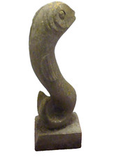 Sandstein Figur Skulptur Nessie 17,9 Kg sign. WB 05 Garten Deko Sandstein Nessie