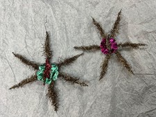 alter Christbaumschmuck Sterne Tinsel 2 Tinselsterne Stanniol-Blüte 12 cm