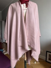 Edle Stola in Altrosé in einer Mischung aus Baumwolle/Seide/Wolle, NEU