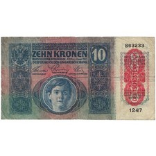 [#191717] Banknote, Österreich, 10 Kronen, 1915, 1915-01-02, KM:51a, ss(20-25)