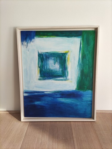 Bild auf holz - abstrakt, 43x63cm