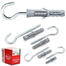 Schraubhaken mit Dübel Nylon Deckenhaken Hakenschraube Stahl verzinkt "WX" 