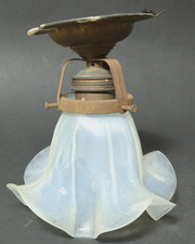 Alte blaue Jugendstil Lampe