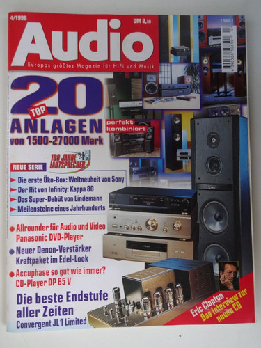 Audio infinity kappa - audio, 4/98,infinity