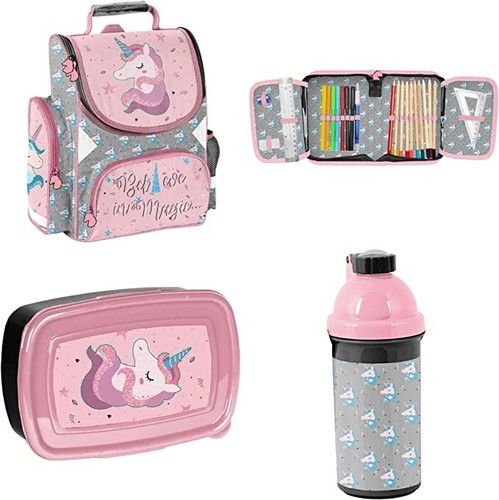 Einhorn schulranzen set 4tlg - schulranzen,