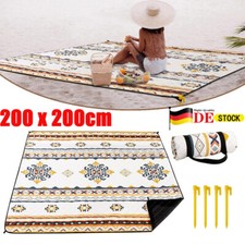 Picknickdecke 200x200 - Picknickdecke groß - Stranddecke XXL - Campingdecke