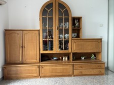 Wohnwand Eiche massiv –