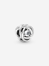 PANDORA MOMENTS Charm Geburtsstein April Weiß 790064C01