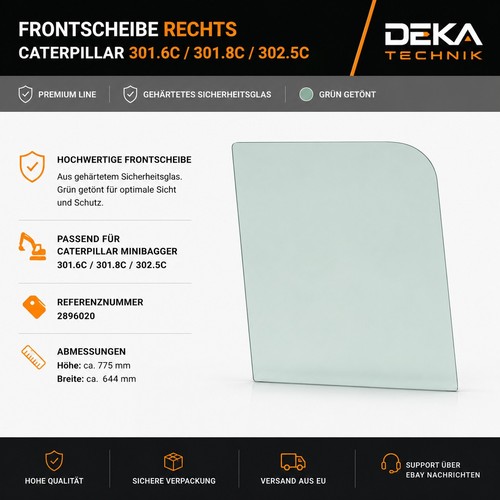 Frontscheibe rechts cat - frontscheibe,
