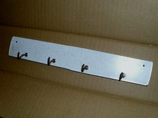 50er Hakenleiste Handtuchhaken-Brett RESOPAL Vintage fifties grau weiß