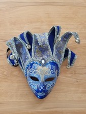 Venezianische Maske Blau Jolly